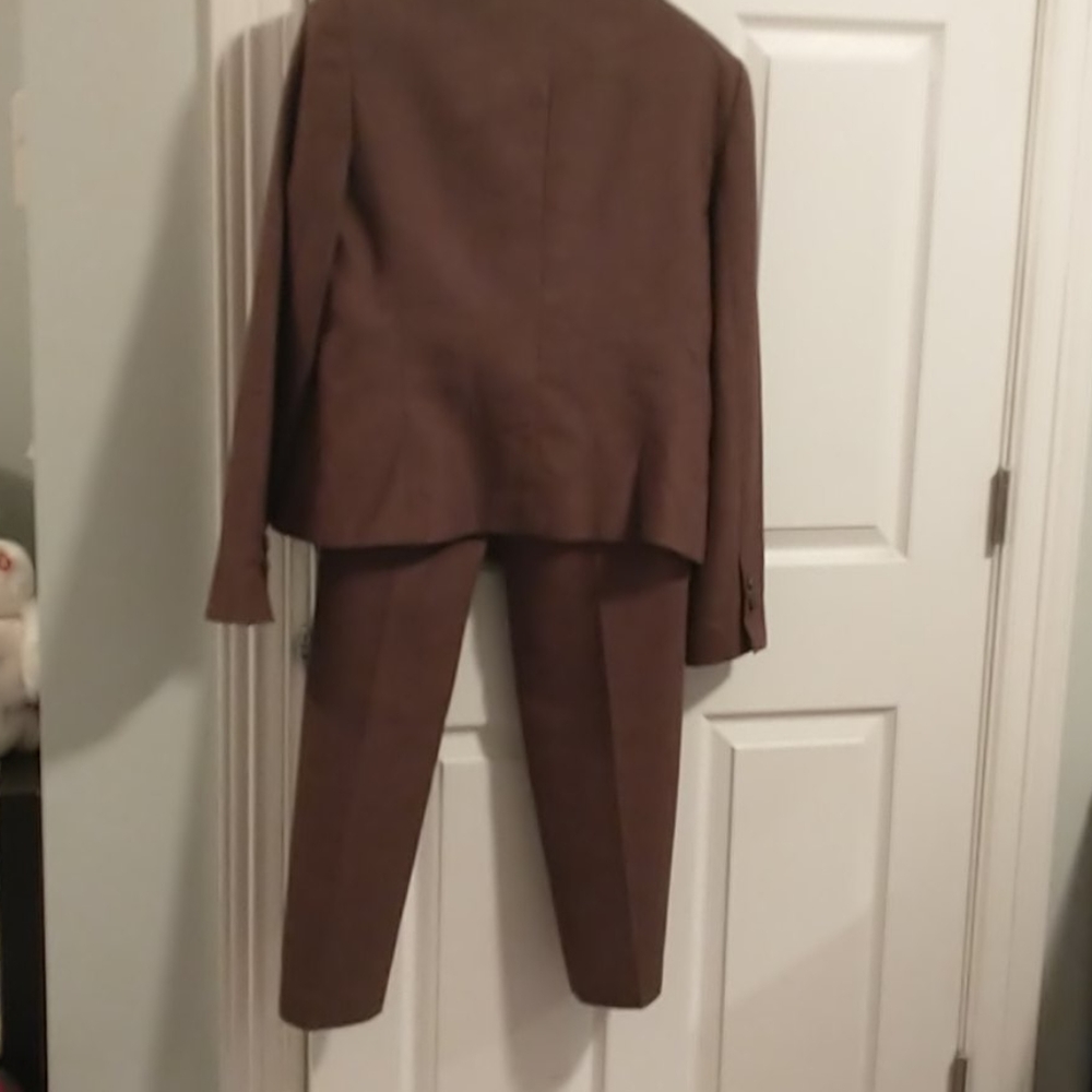 Dress Barn Brown Two-Piece Women's Blazer and Trousers - Picture 2 of 2